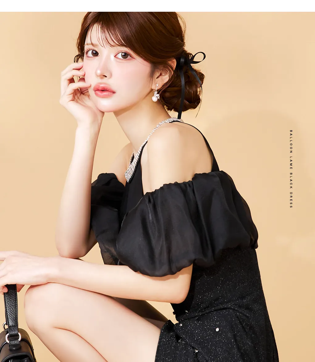 シフォンショルダービジュードレス/キャバドレス6