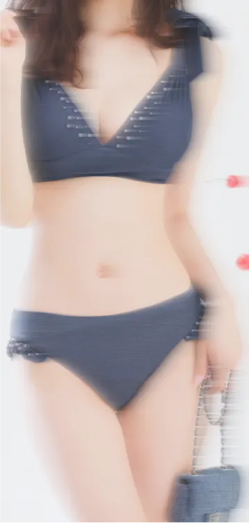 【ビキニ】【水着】バックルベルトデニムビキニ 2点セット2