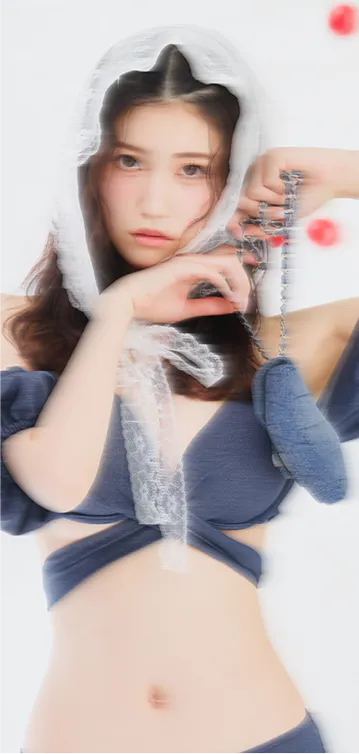 【ビキニ】【水着】オフショルデニムビキニ 2点セット2