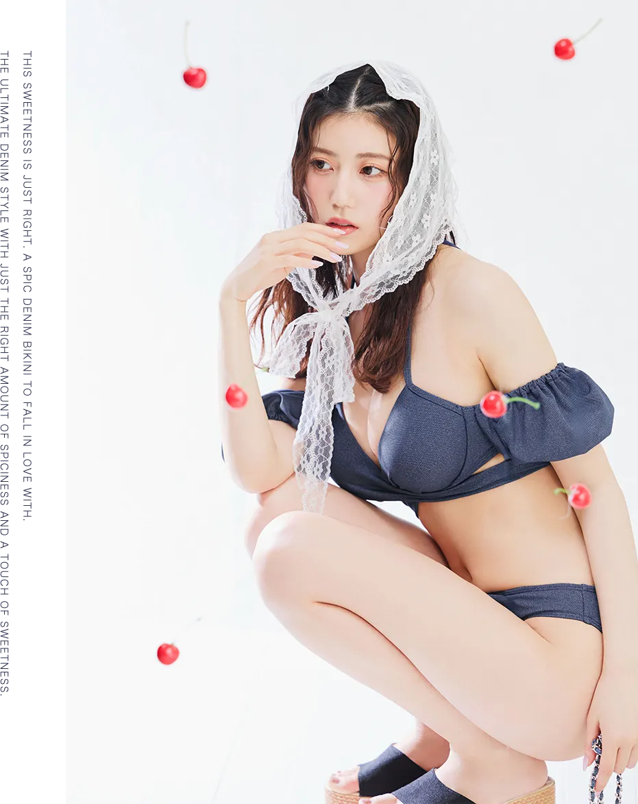 【ビキニ】【水着】オフショルデニムビキニ 2点セット4