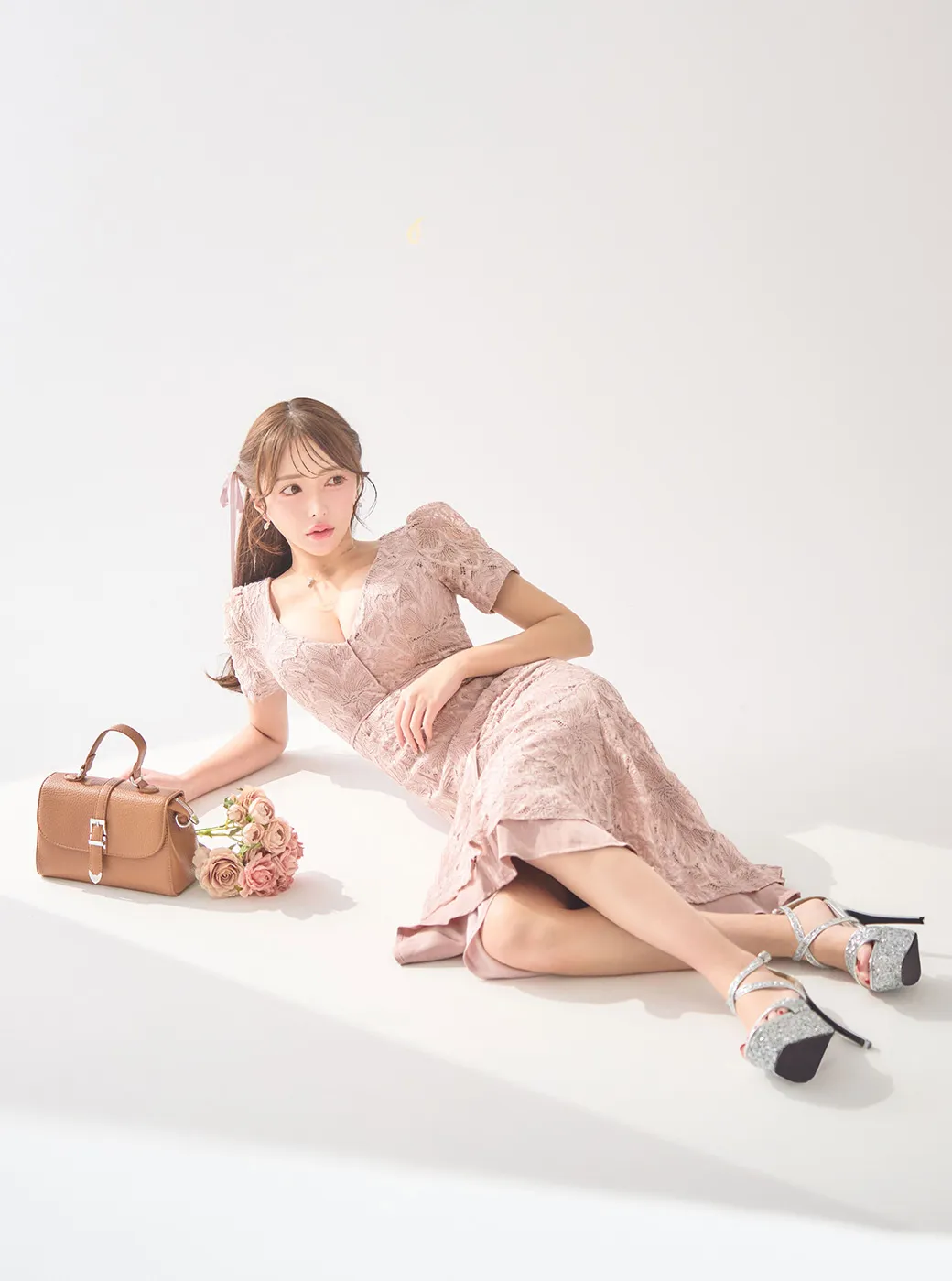 【sifeel/シフィール】花柄レースマーメイドワンピースドレス/キャバドレス