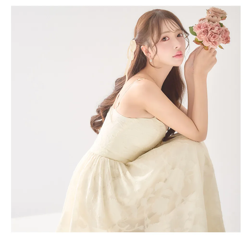 【sifeel/シフィール】花柄シフォンレイヤードキャミワンピースドレス/キャバドレス
