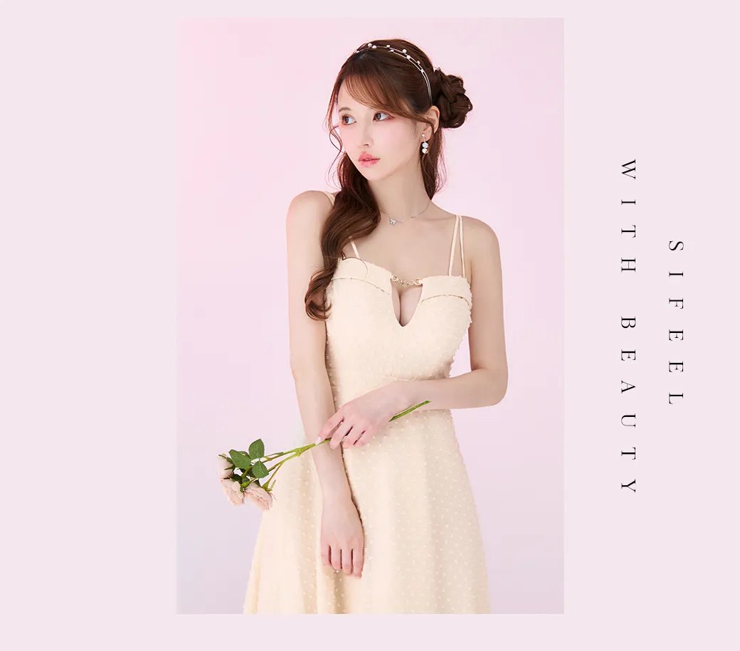【sifeel/シフィール】ロングラメワンピースドレス