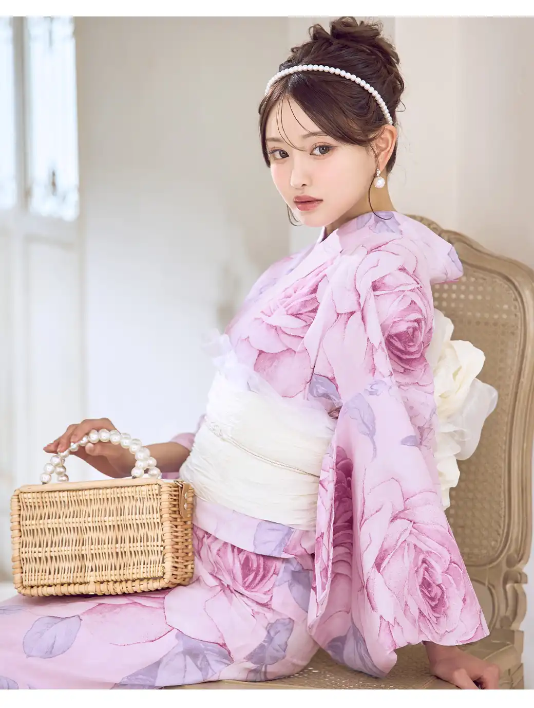 アンティーク薔薇浴衣