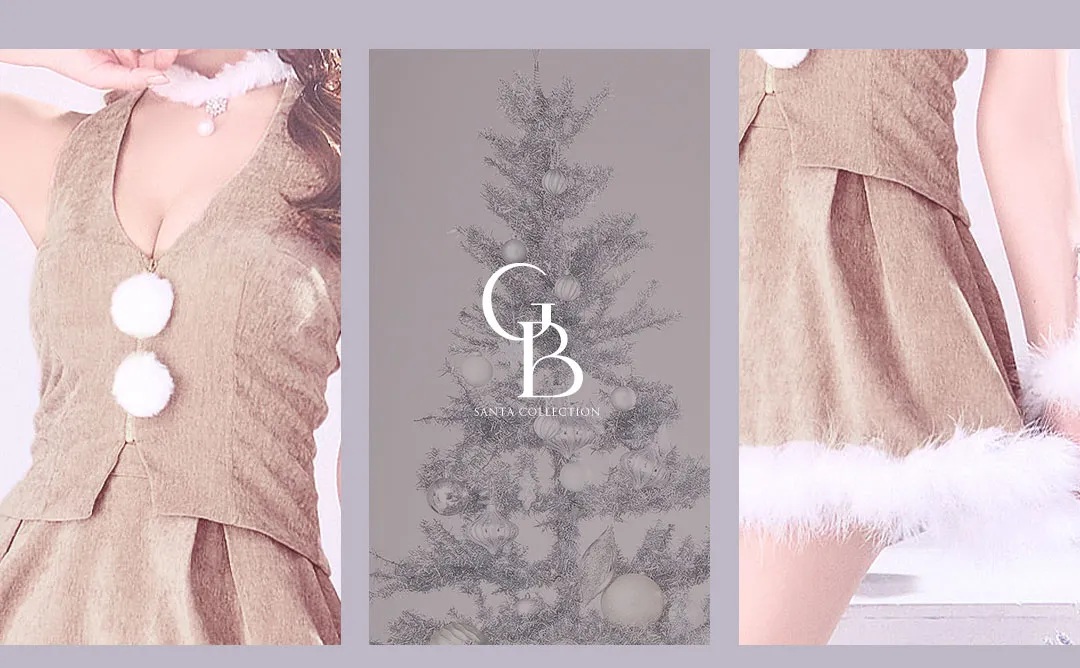 グレー×ベージュの大人カジュアルサンタ12