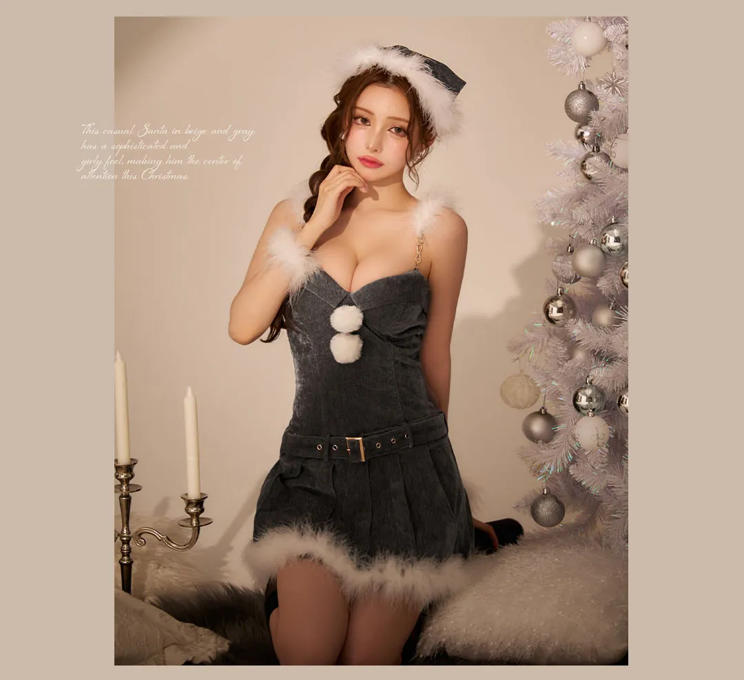 グレー×ベージュの大人カジュアルサンタ21
