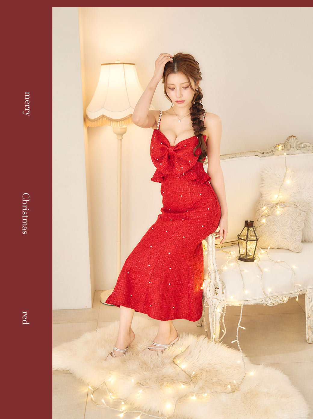 襟付きノースリーブプリーツミニドレス3