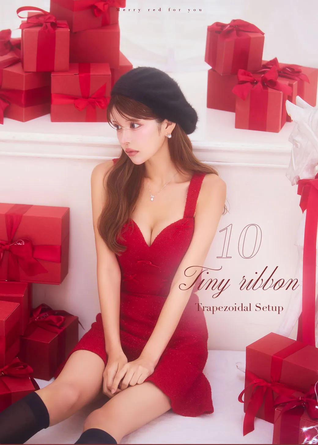 リボンセットアップミニドレス