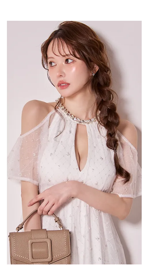 【sifeel/シフィール】スパンコールチュールワンピースドレス/キャバドレス【S-Lサイズ/1カラー】[OF03] 【YN】dzwsLD