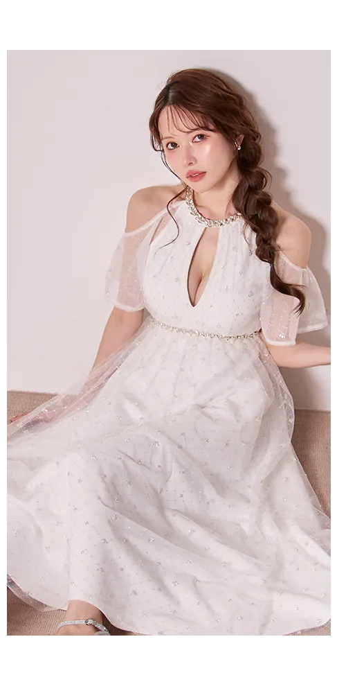 【sifeel/シフィール】スパンコールチュールワンピースドレス/キャバドレス【S-Lサイズ/1カラー】[OF03] 【YN】dzwsLD