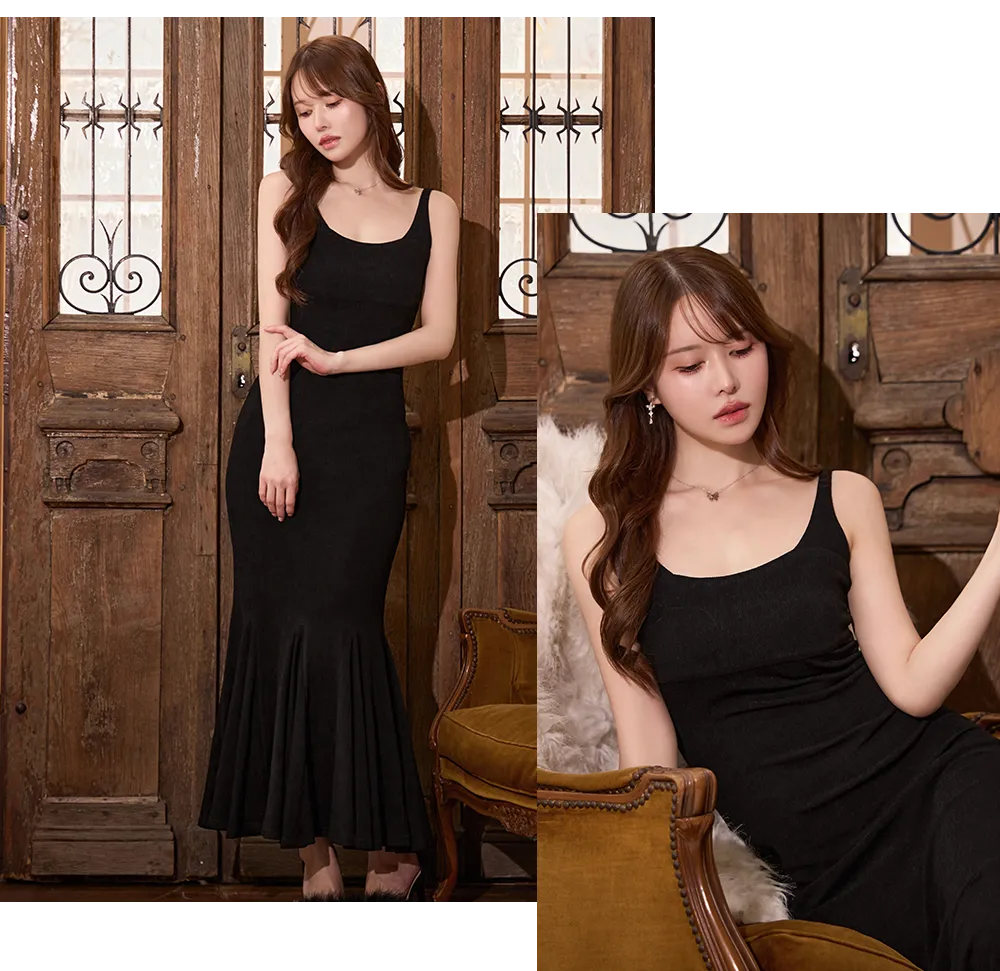 【sifeel/シフィール】ノースリーブマーメイドワンピースドレス/キャバドレス