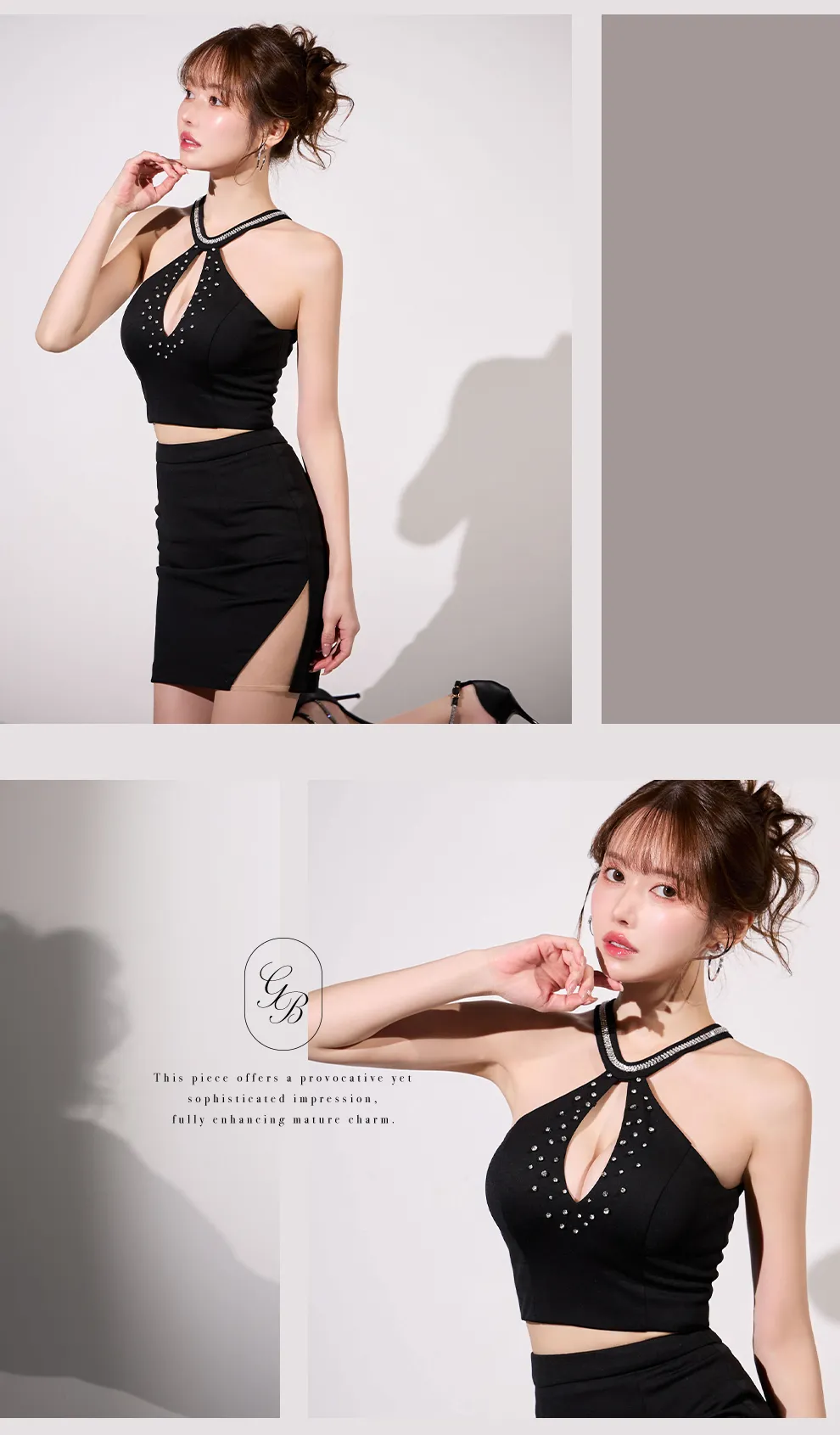 シフォンショルダービジュードレス/キャバドレス4