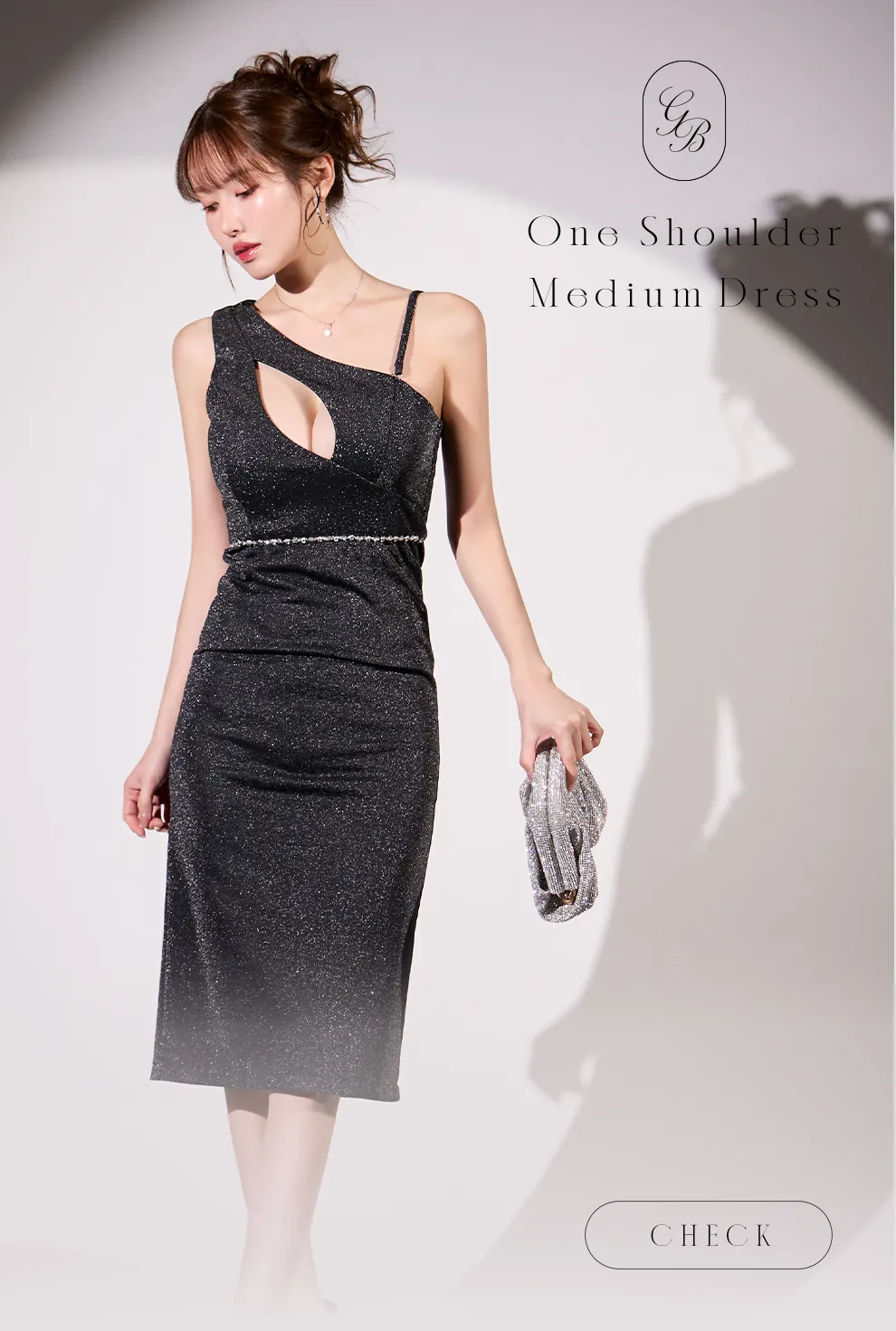 ビジューミニドレス/