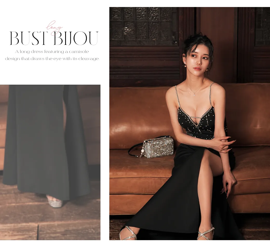 ビジューリボンマーメイドミニドレス/キャバドレス3