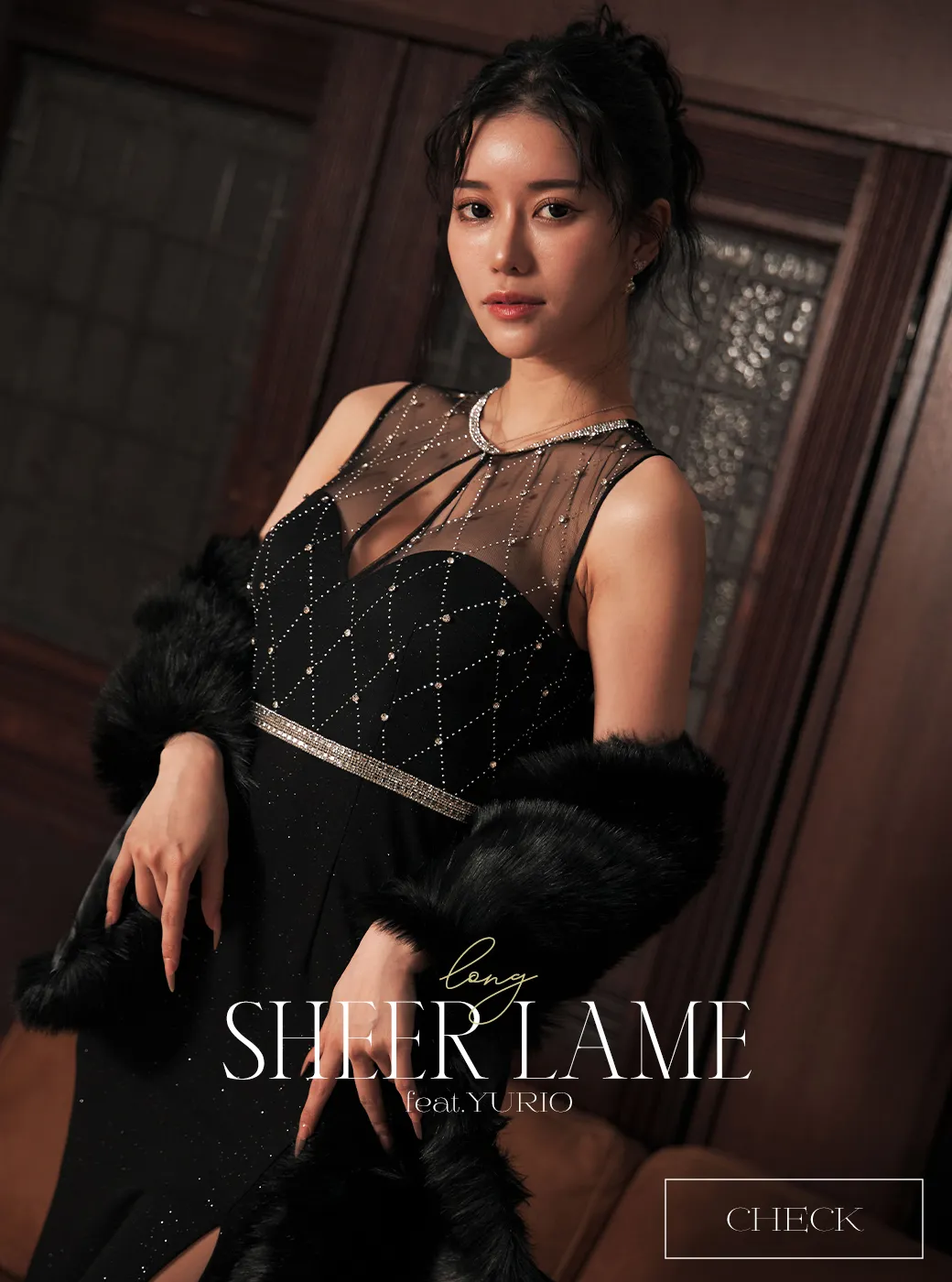 シフォンショルダービジュードレス/キャバドレス2