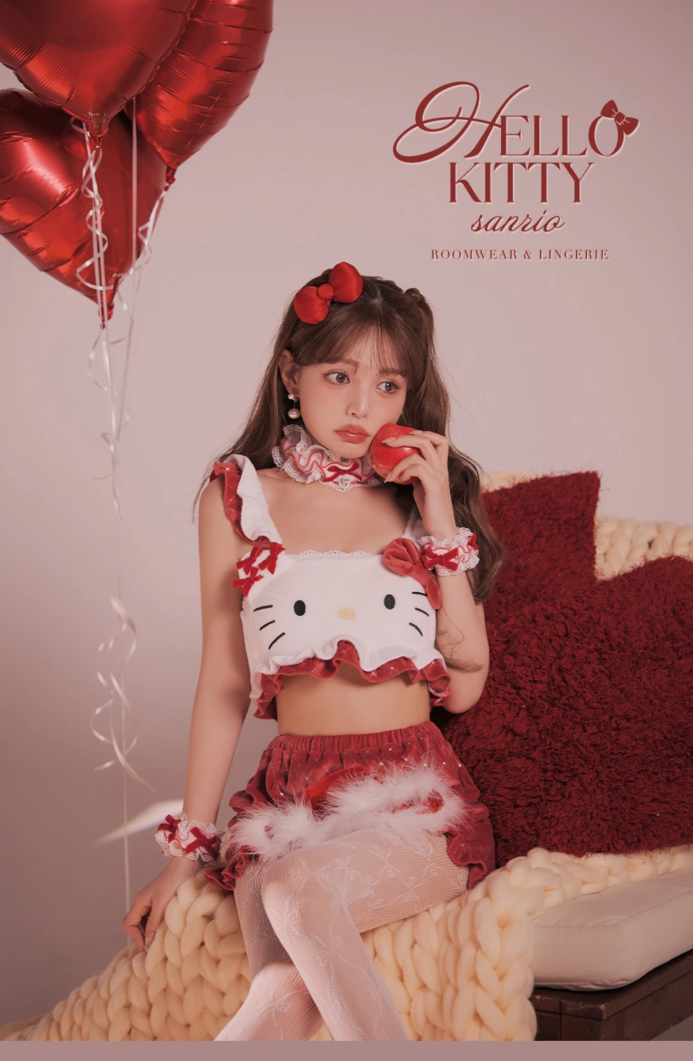 【サンリオ】ハローキティキルティングセットアップルームウェア1