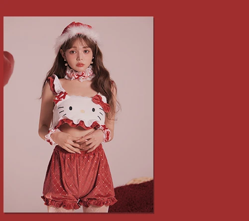 ハローキティキルティングセットアップルームウェア