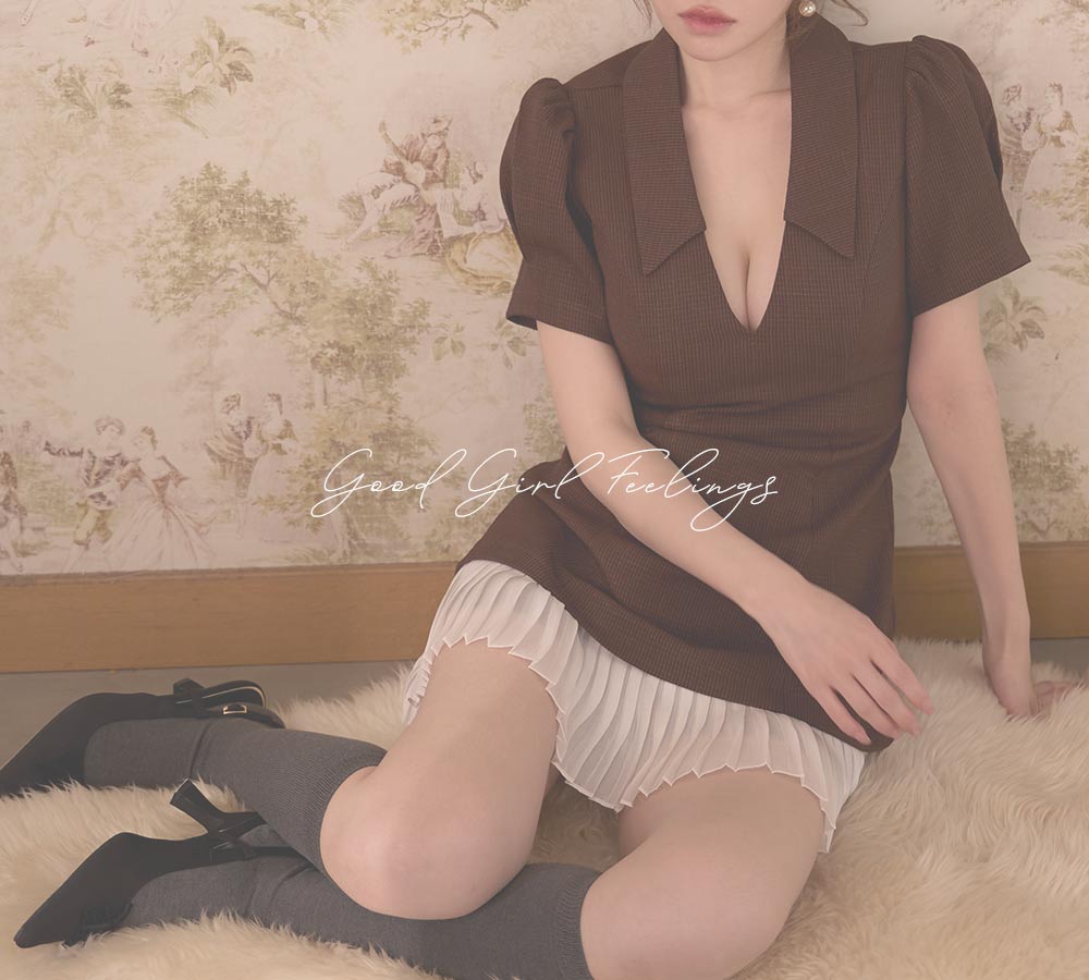 ショルダーシアーベロアミニドレス/キャバドレス