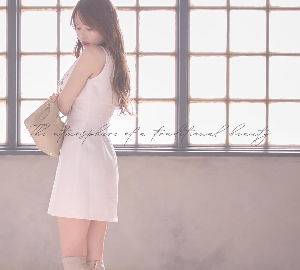 ショルダーシアーベロアミニドレス/キャバドレス