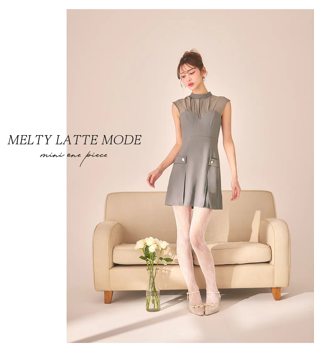 ビジューリボンマーメイドミニドレス/キャバドレス2