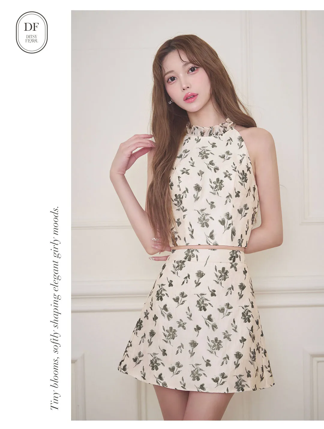 小花柄 / フローラルセットアップ / セットアップドレス / 大人可愛い / 甘すぎない / きれいめ / 春コーデ / モード寄り / キャバドレス / 洗練スタイル 4