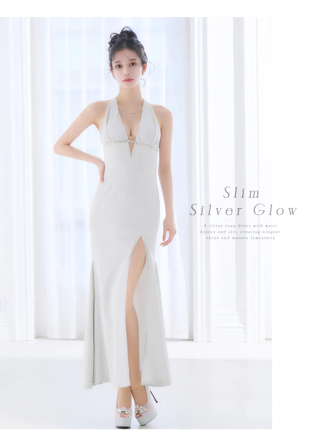 アメスリウエストビジューラメロングドレス/キャバドレス5