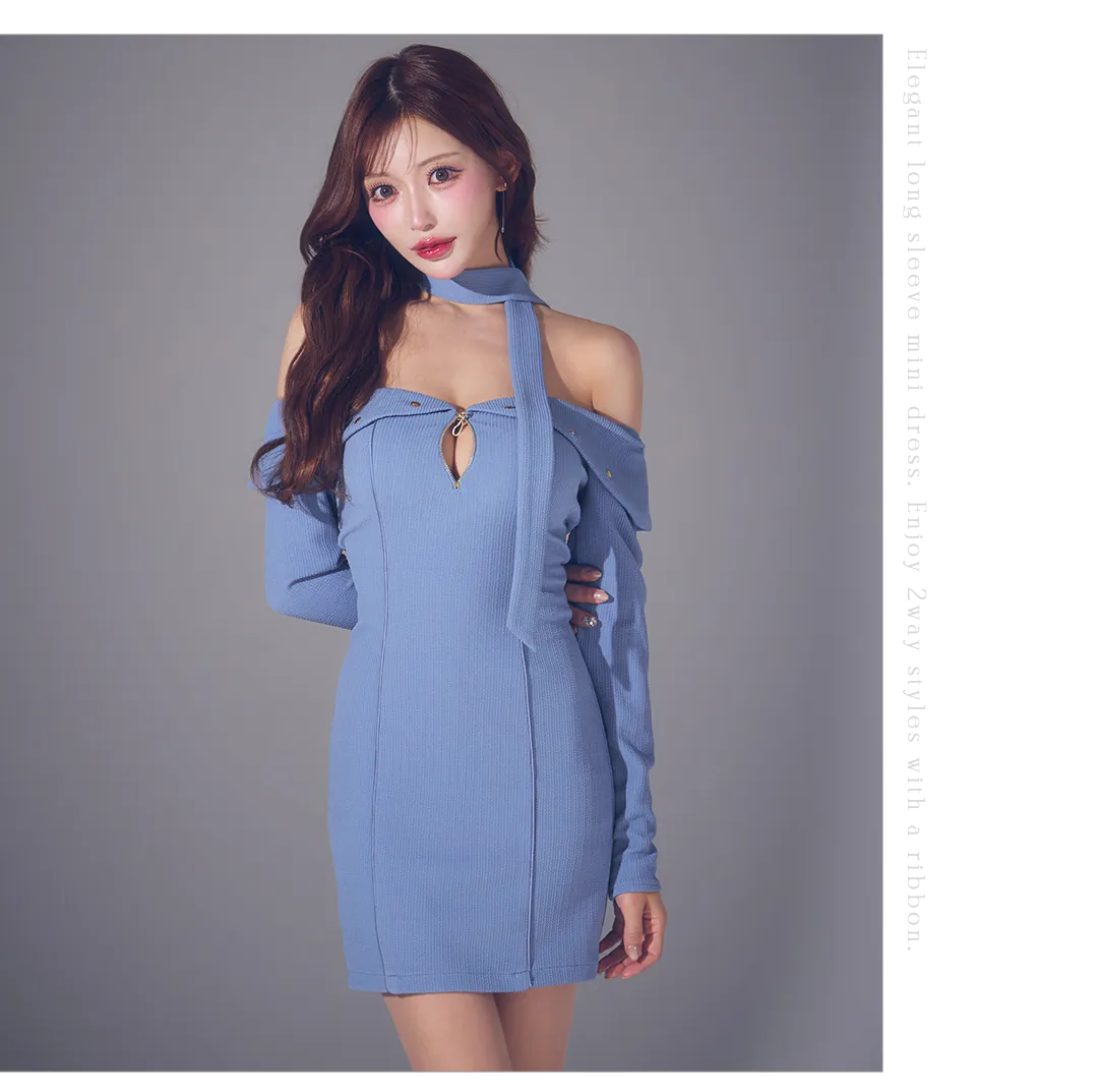 2WAYロングスリーブミニドレス/キャバドレス4