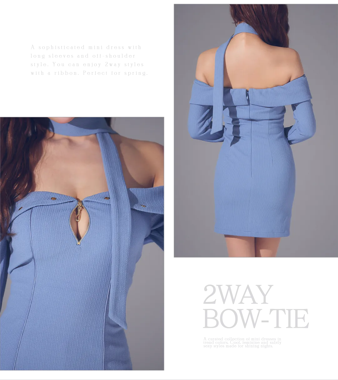 2WAYロングスリーブミニドレス/キャバドレス5
