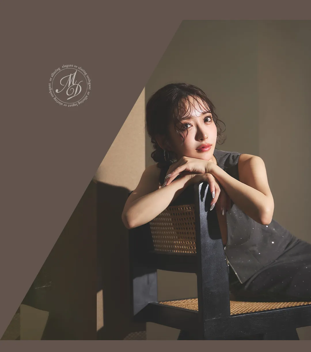 ペプラムジップミディアムタイトセットアップドレス/キャバドレス3