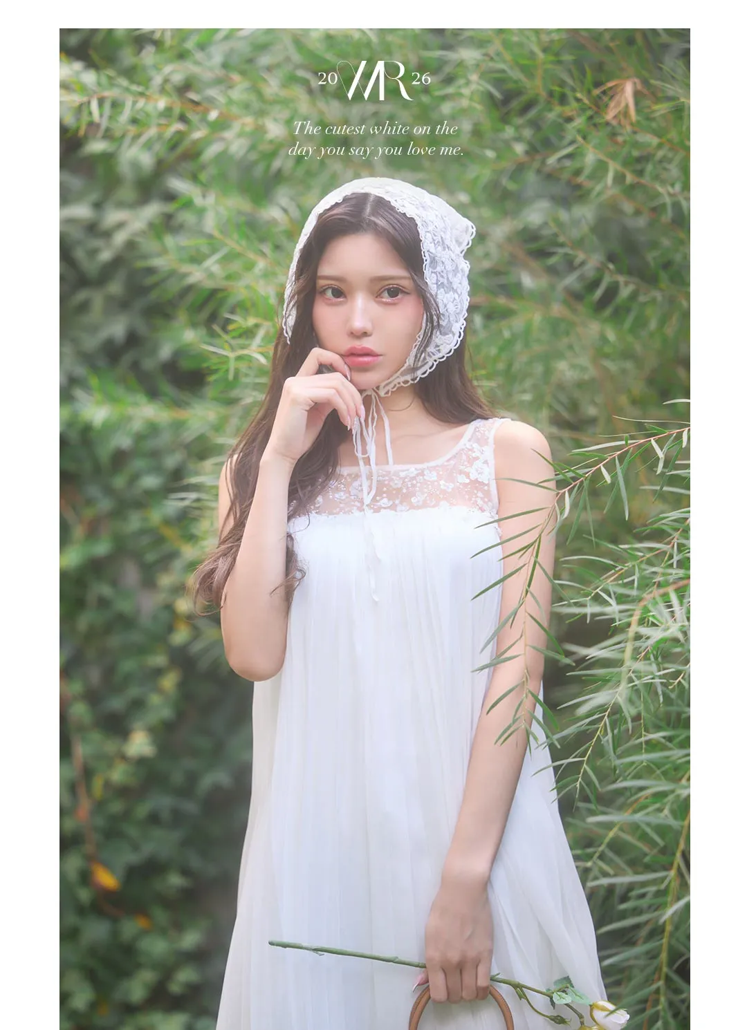 レースワンピ チュールドレス ホワイトフレア 透け感 上品可愛い フェミニン 清楚系 春ワンピ 儚い 透明感 キャバドレス 5