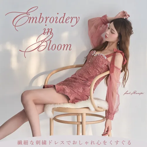 るりぴちゃん着用 春の刺繍ドレス