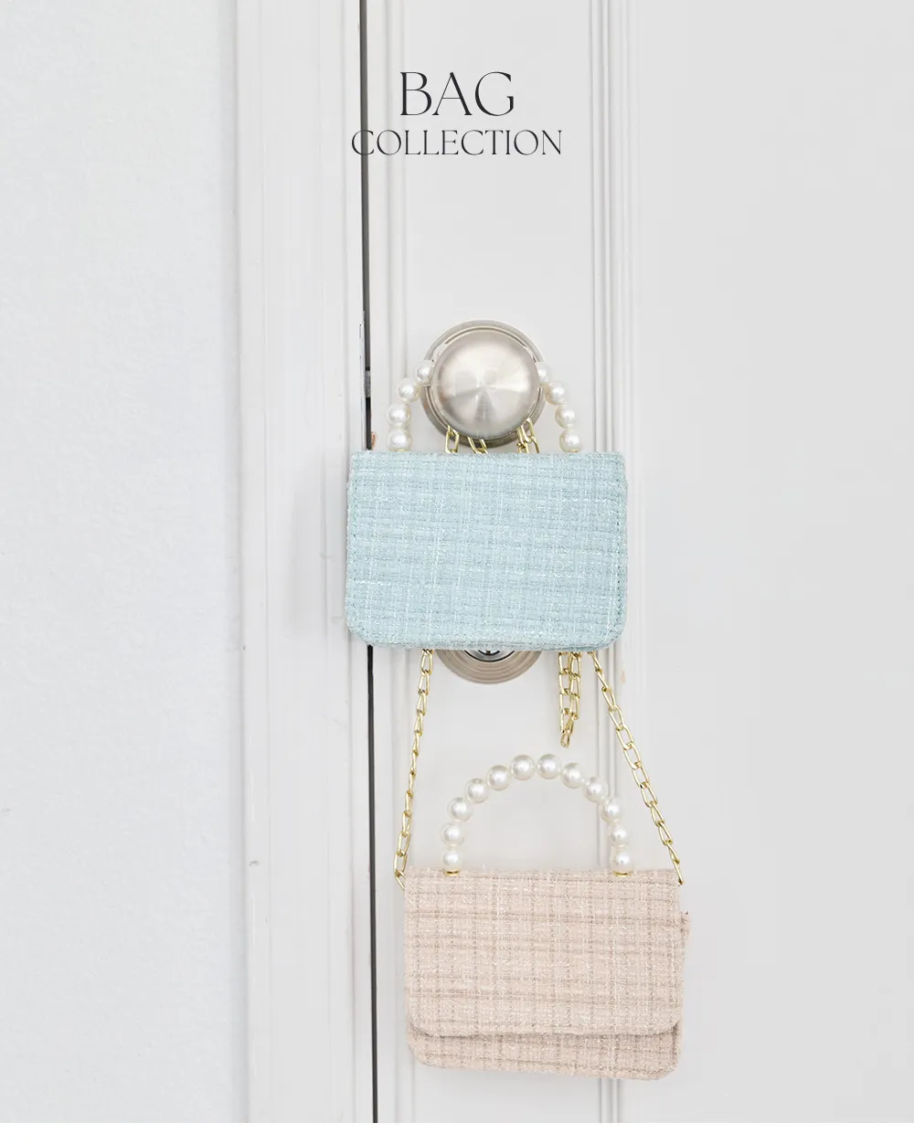 ツイード/パール/ハンドバック【バッグ】【Fサイズ/3カラー】[OF03] [B1013-230101-1]