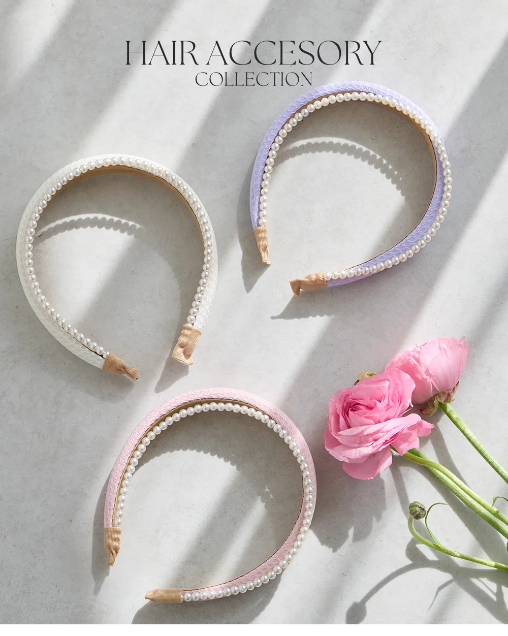 【アクセサリー：カチューシャ】パールカラーカチューシャ【3カラー】[OF02] [A2307413-231120-1]