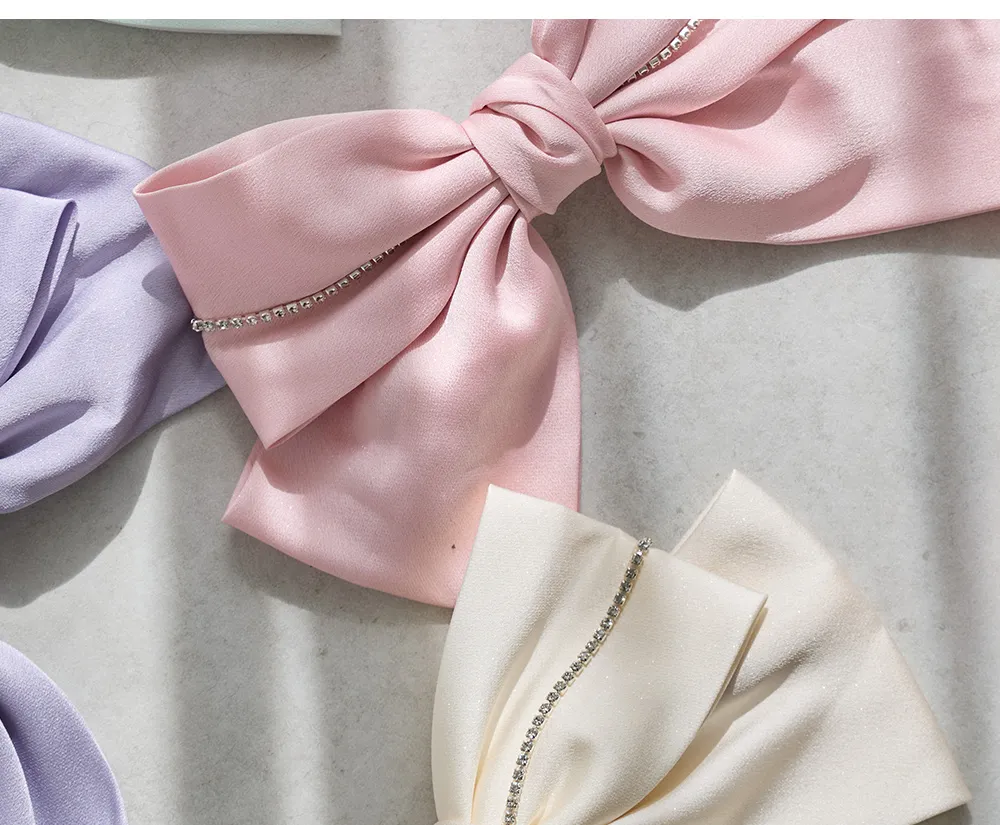 【ヘアアクセサリー/バレッタ】【Angel R/エンジェルアール】ラインビジューレースダブルリボン[OF02] [AR-HA011MS]