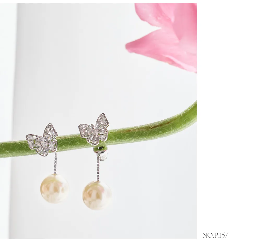 【ピアス】バタフライパールビジューピアス【Fサイズ/1カラー】[OF02]　 [PI157-251024-1]