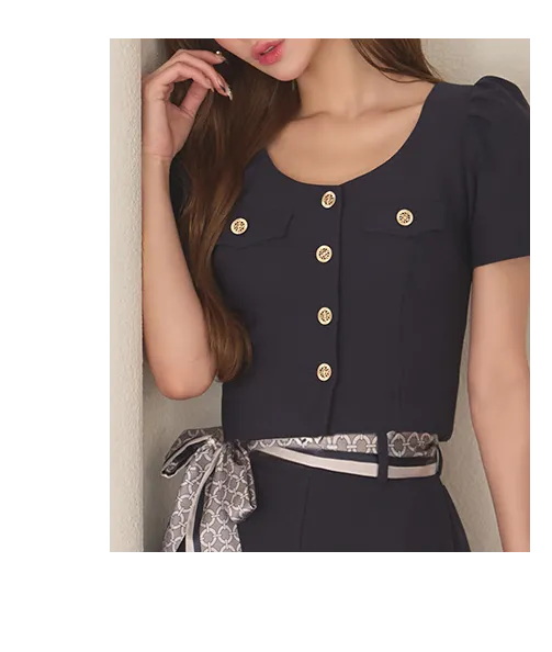 スカーフショーパンセットアップ 生地アップ｜キャバドレス通販