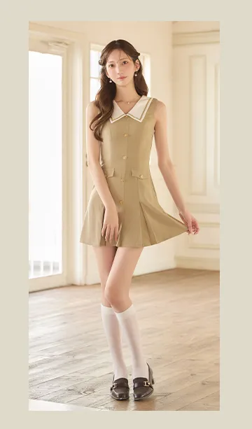 ノースリーブカジュアルセットアップ/キャバドレス5