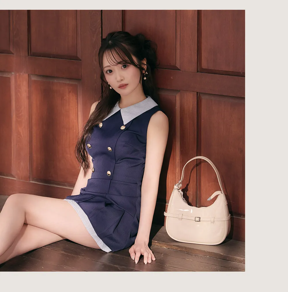 ストライプシャツドッキングワンピ サイズ・素材仕様