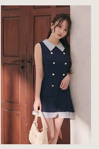 P&Jすすきの 紬むぎ バイカラードレス着用