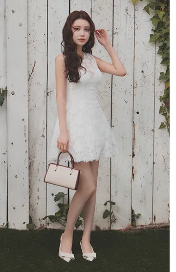 フロントジップラメタイトミディアムドレス/キャバドレス