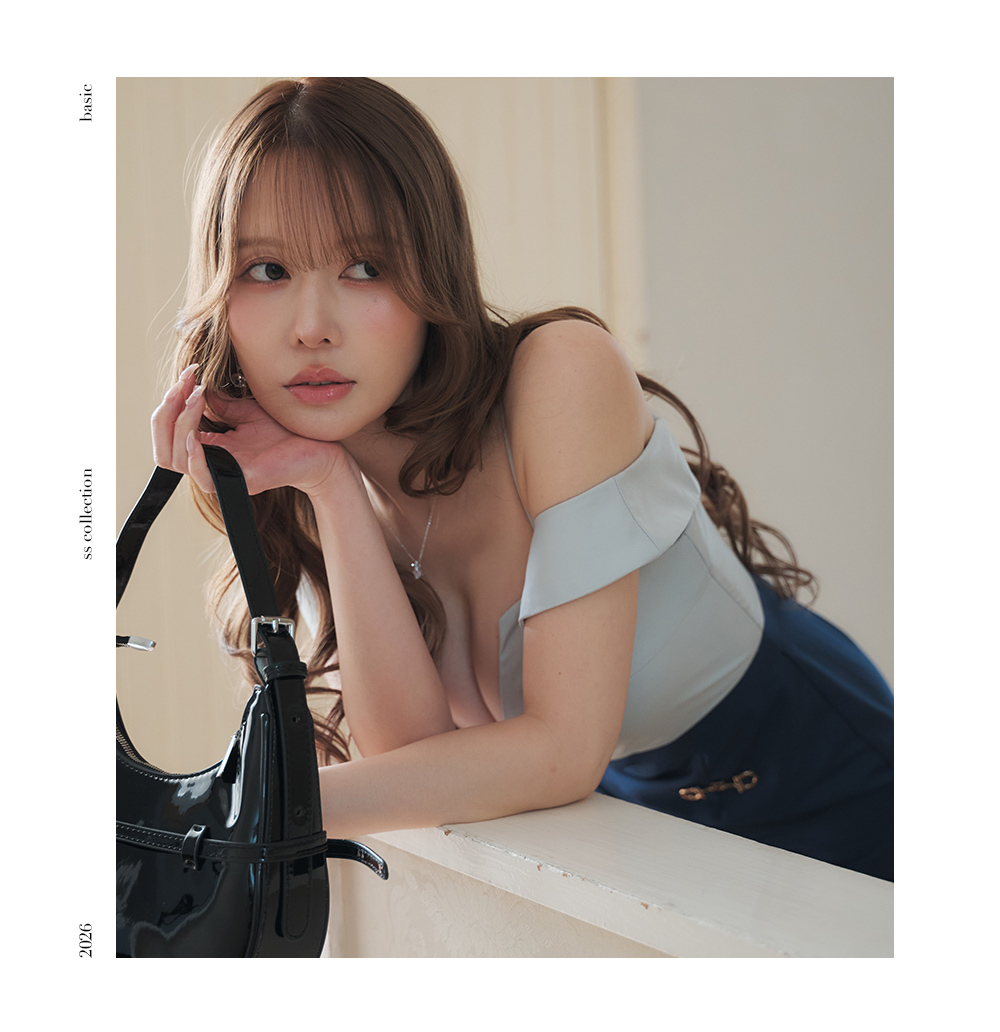 ribbon V Neck ドレス 着用イメージ 4