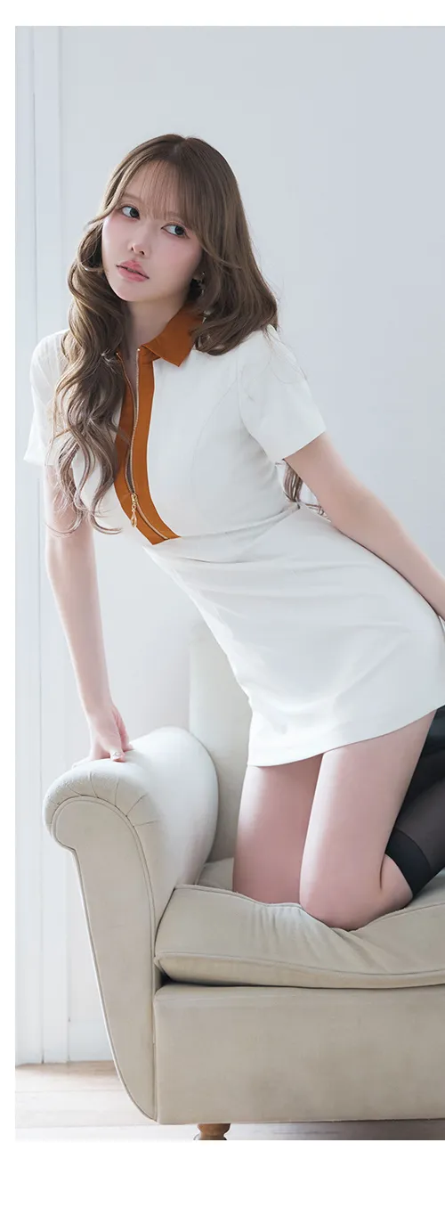 ribbon V Neck ドレス 詳細2 4