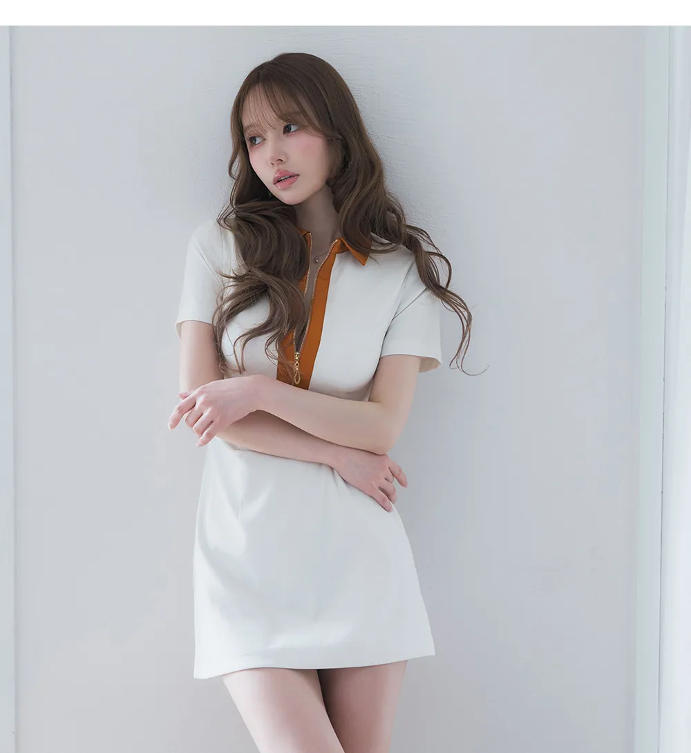 ribbon V Neck ドレス バックスタイル 4