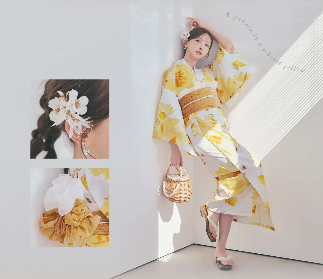 菅野結以が着る、PALE FLORAL浴衣-12