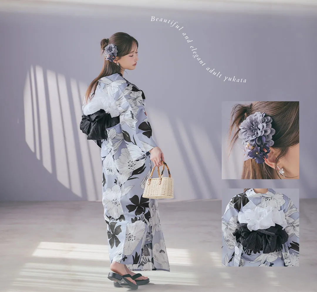 菅野結以が着る、PALE FLORAL浴衣-18