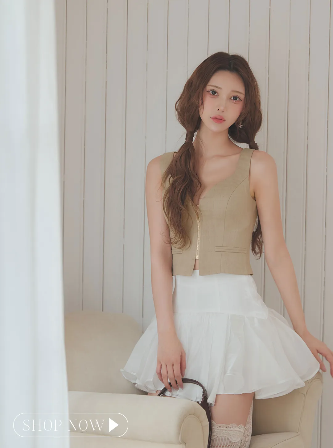 ノースリーブ/ジップアップ/セットアップ/フレアミニドレス/キャバドレス1