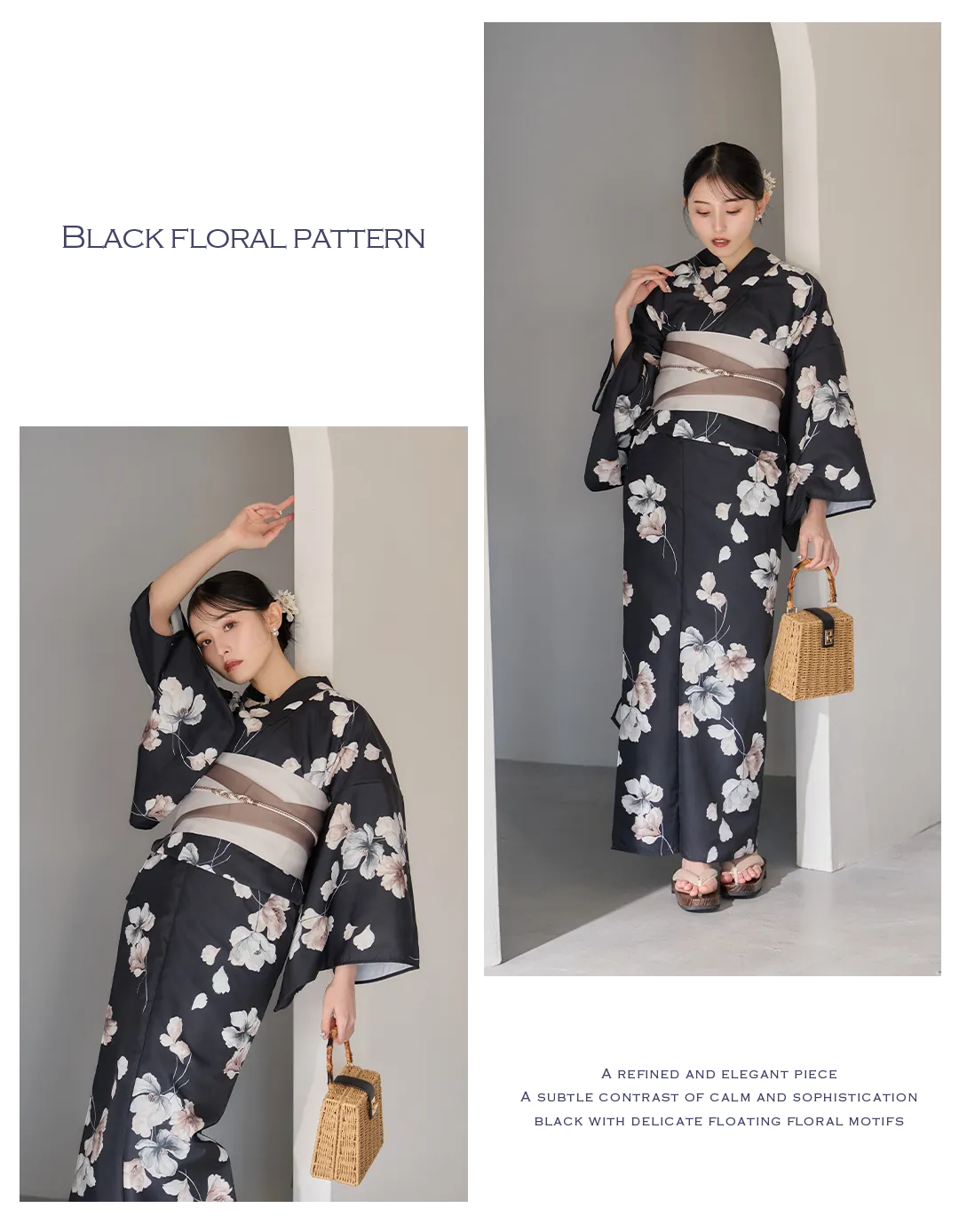 Y-9421-ok-B-F 2026新作浴衣 吉井美優 ネイビー浴衣