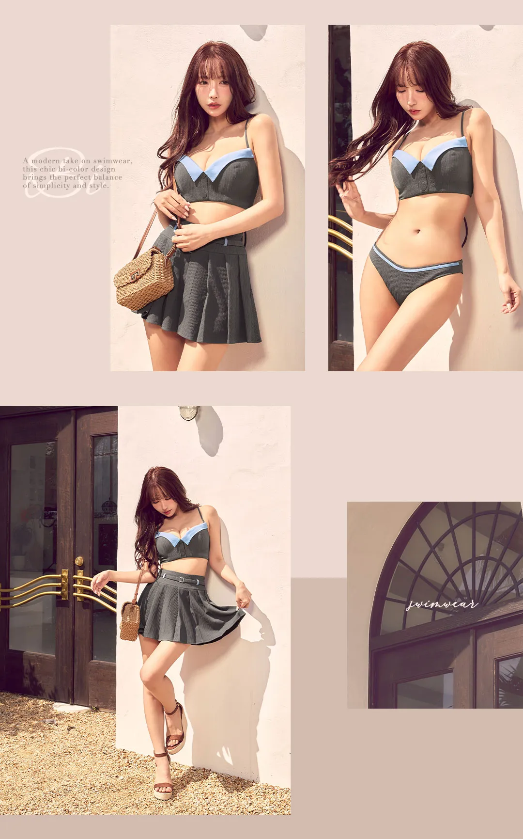 三上悠亜が着る、バイカラー水着-4