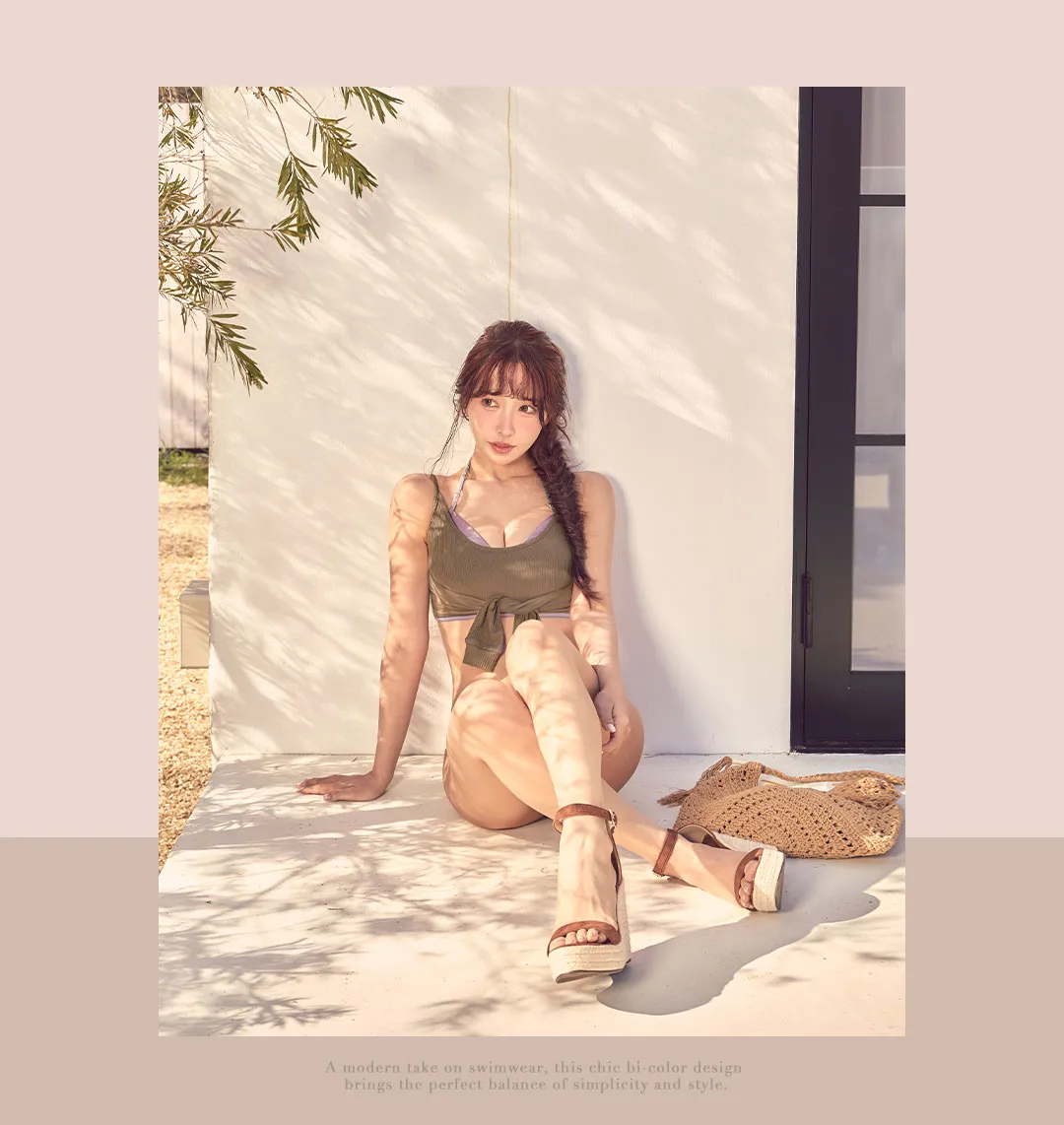 三上悠亜が着る、バイカラー水着-4