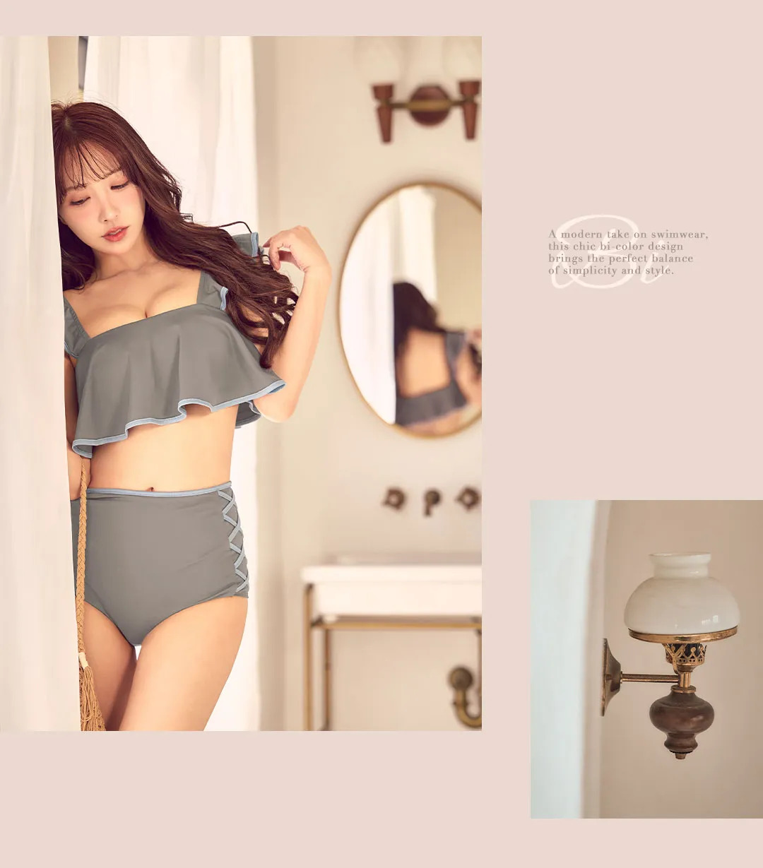 三上悠亜が着る、バイカラー水着-4